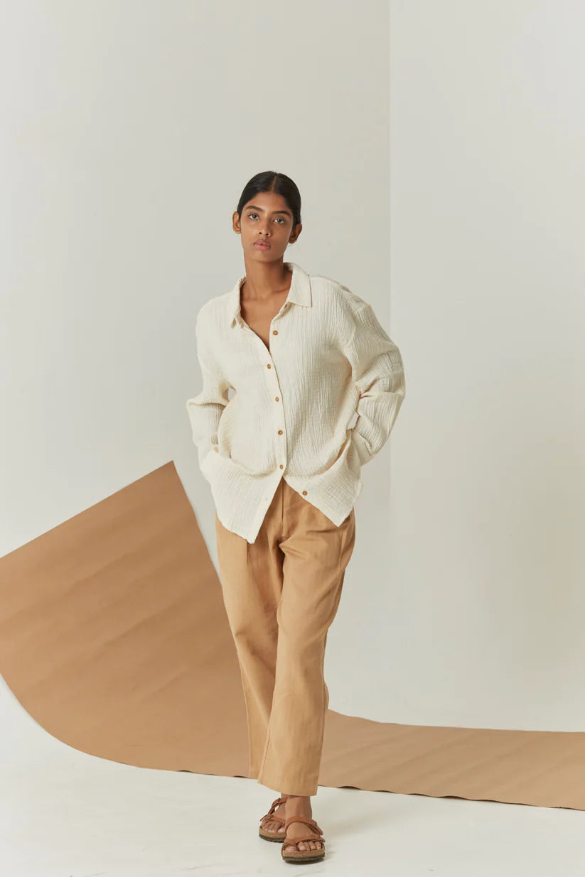 Sandy | Handwoven Pleated Pant