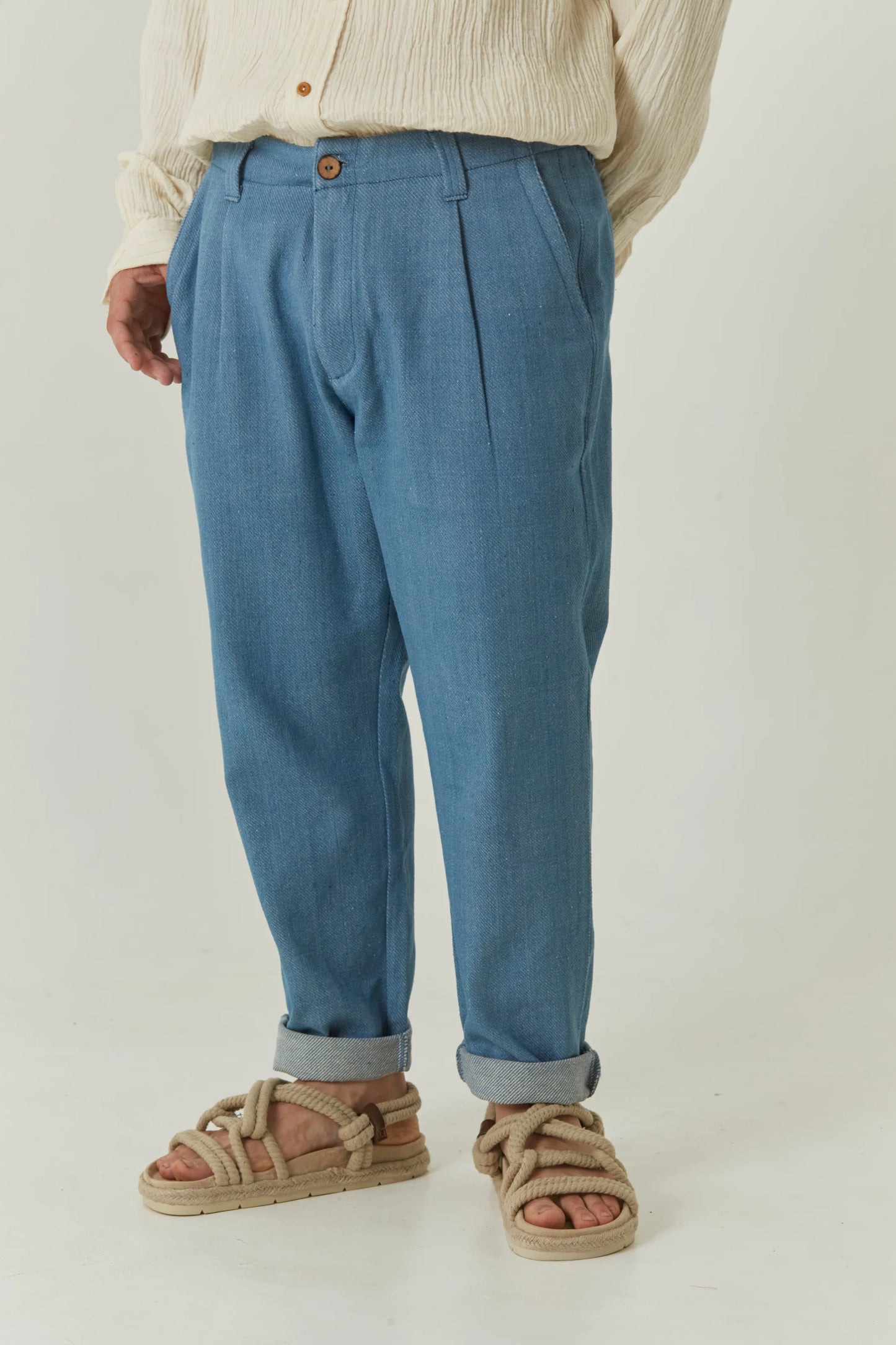 Enzo | Pleated denim Pants