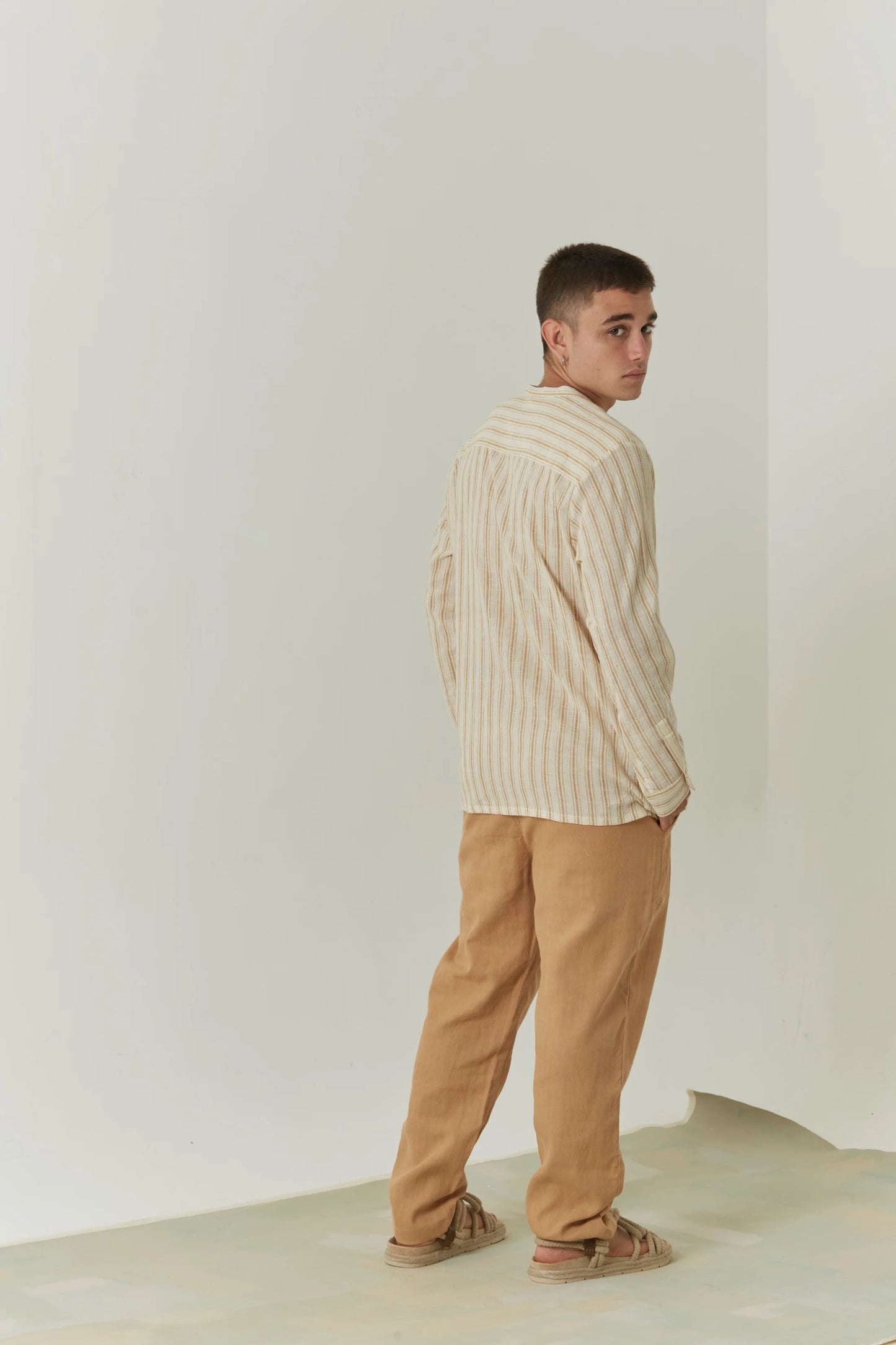 Mateo | Handwoven Stripe Shirt