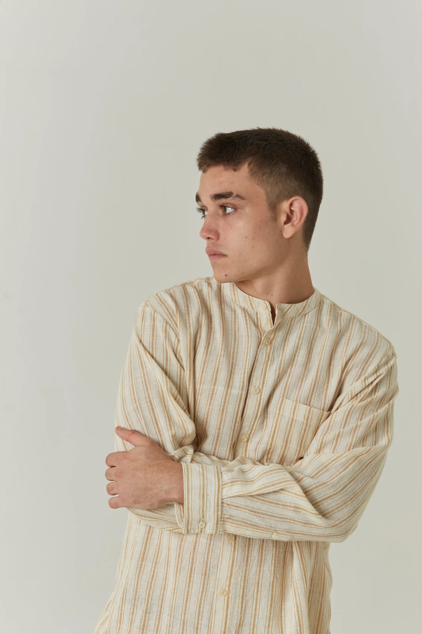 Mateo | Handwoven Stripe Shirt