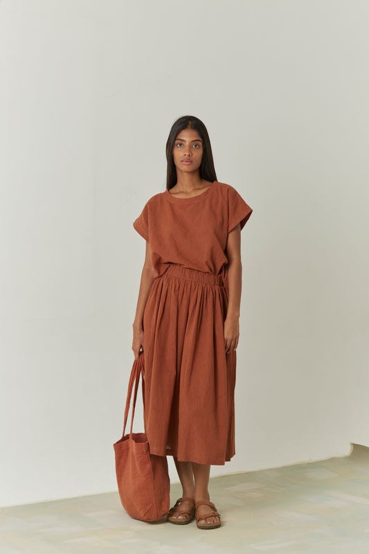 Terra | Handwoven Top-Skirt Set