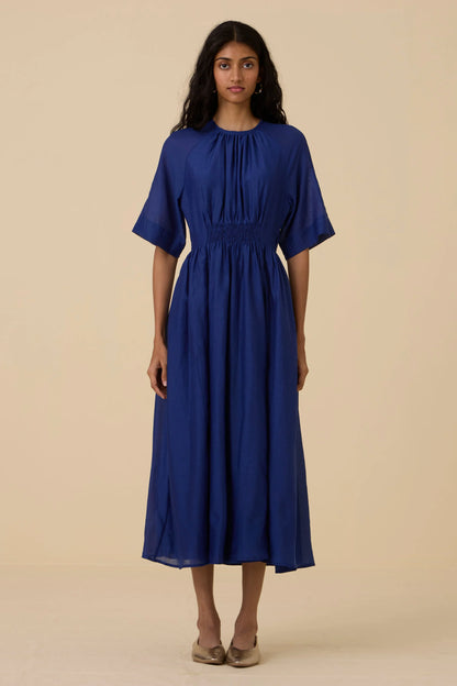 Parina | Royal Blue Midi Dress