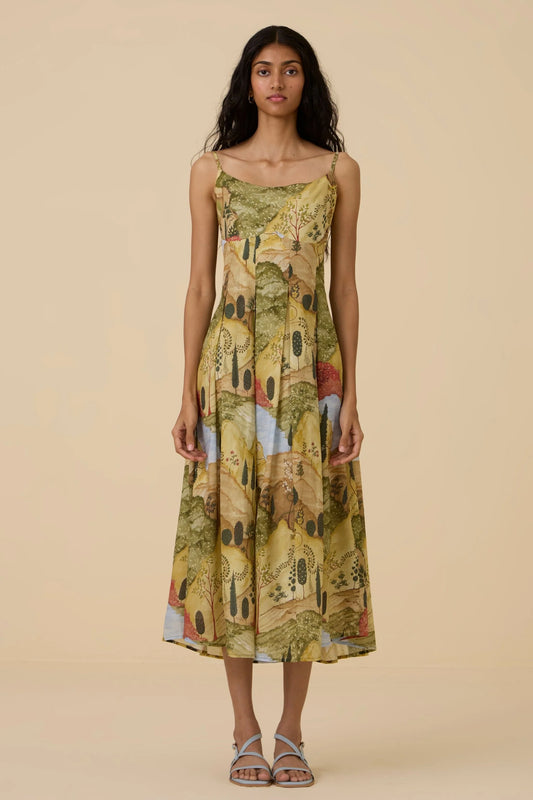 Ai | Ochre Print Maxi Dress