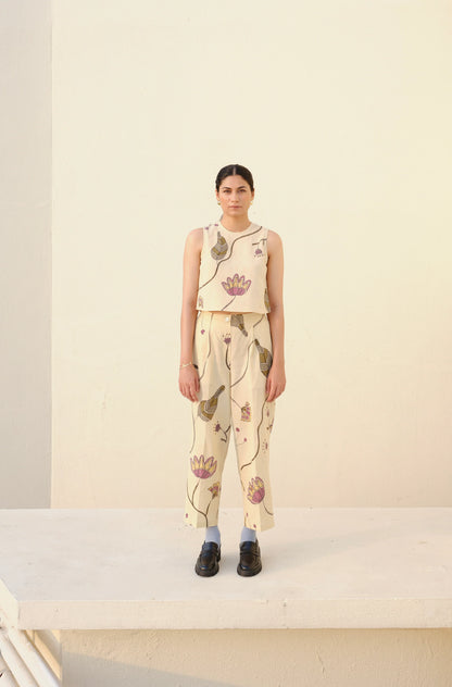 Kurinji Creeper Trousers | Handpainted Trousers