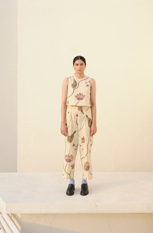 Kurinji Creeper Trousers | Handpainted Trousers