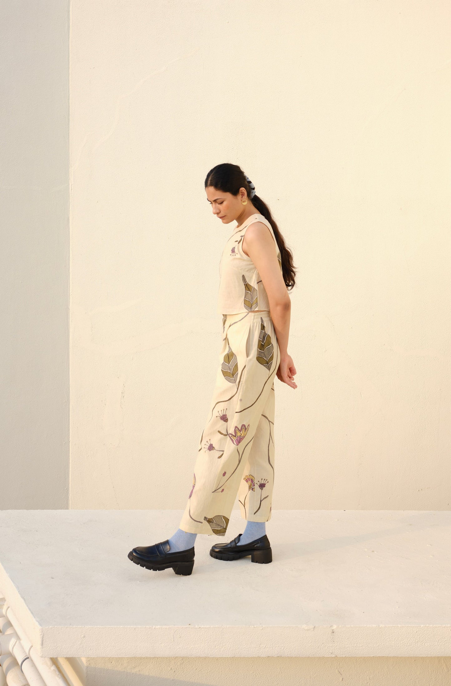 Kurinji Creeper Trousers | Handpainted Trousers