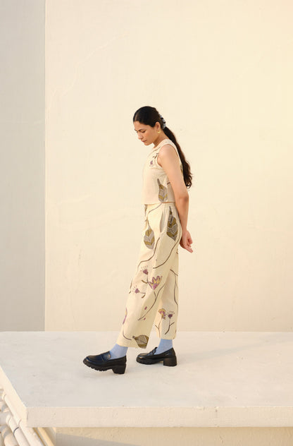 Kurinji Creeper Trousers | Handpainted Trousers