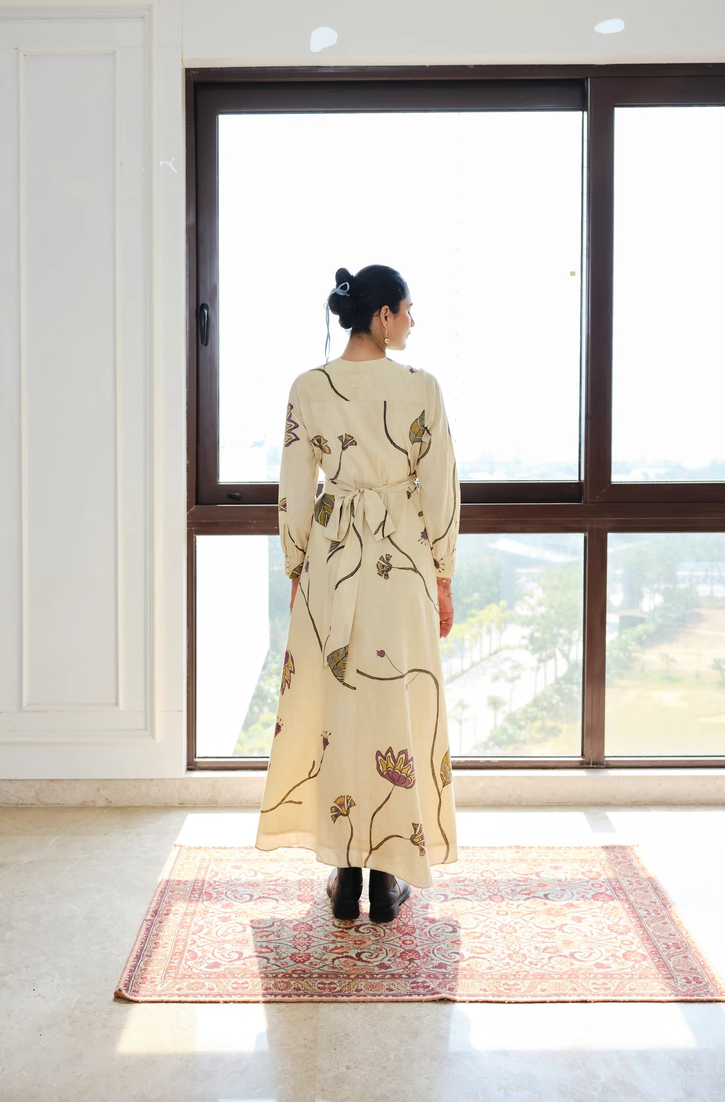 Valley of Kurinji | Hand-painted Wrap Dress