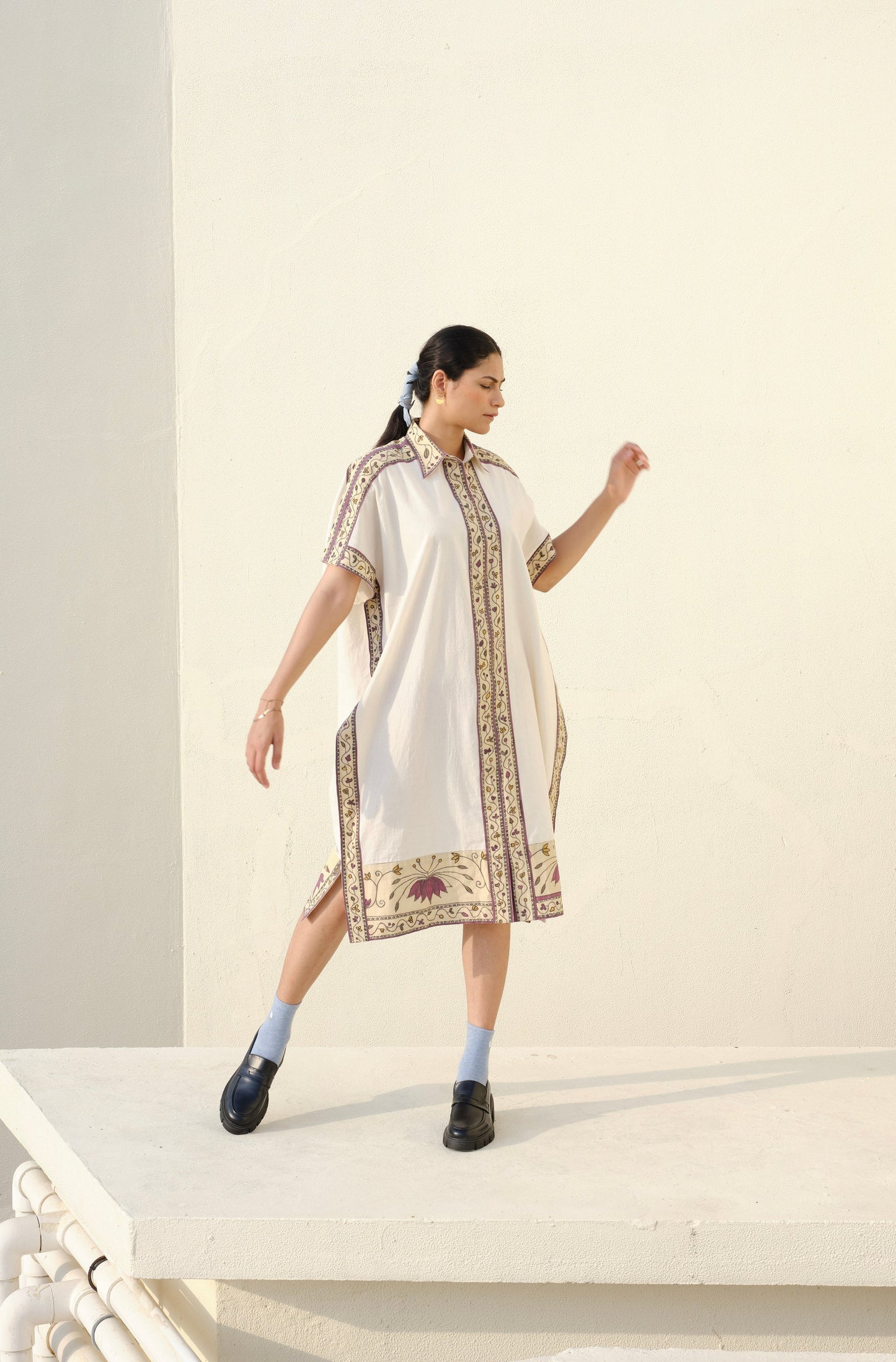 Summer's Song Dress | Collared Kaftan Dress