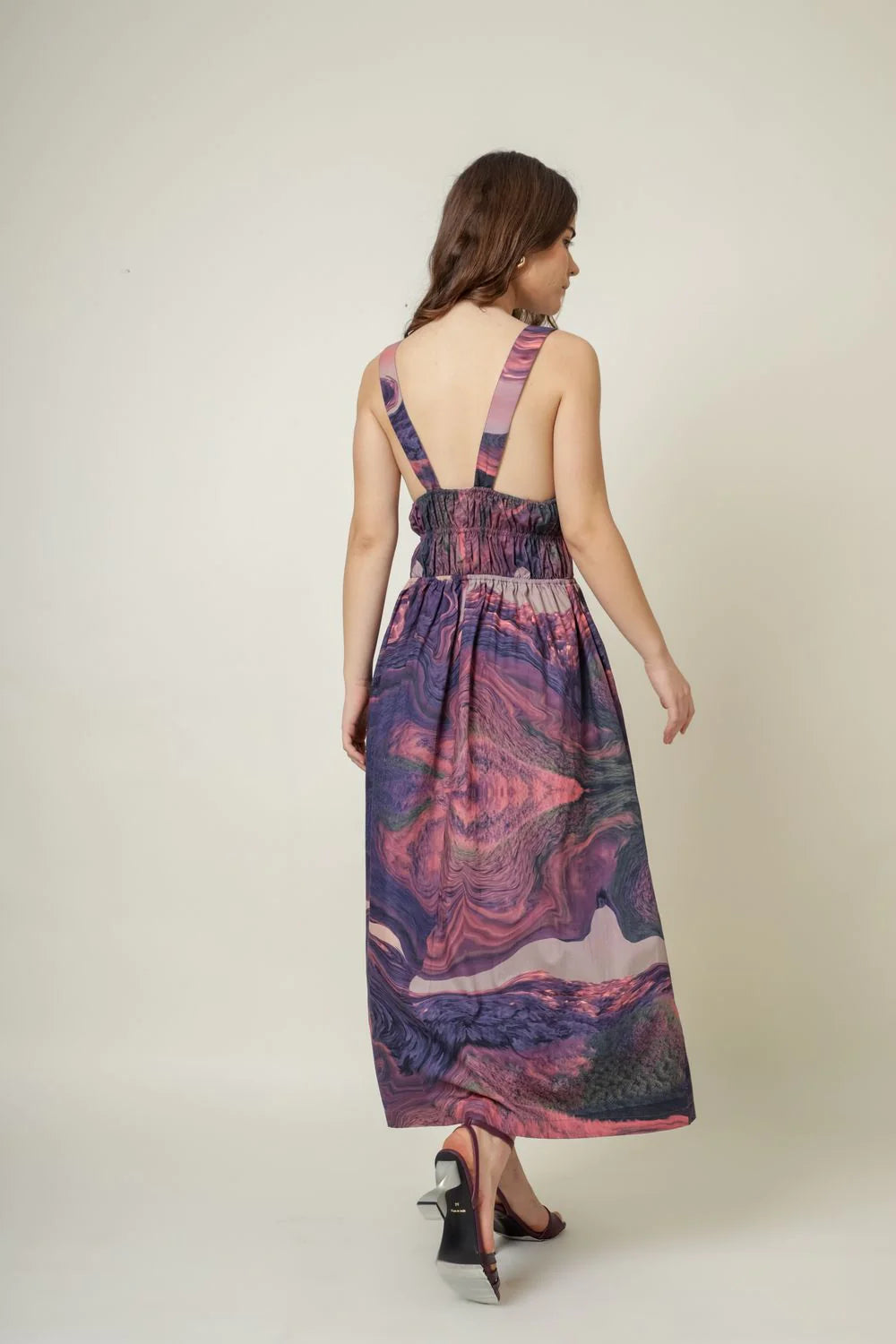 August | Purple Printed Dress