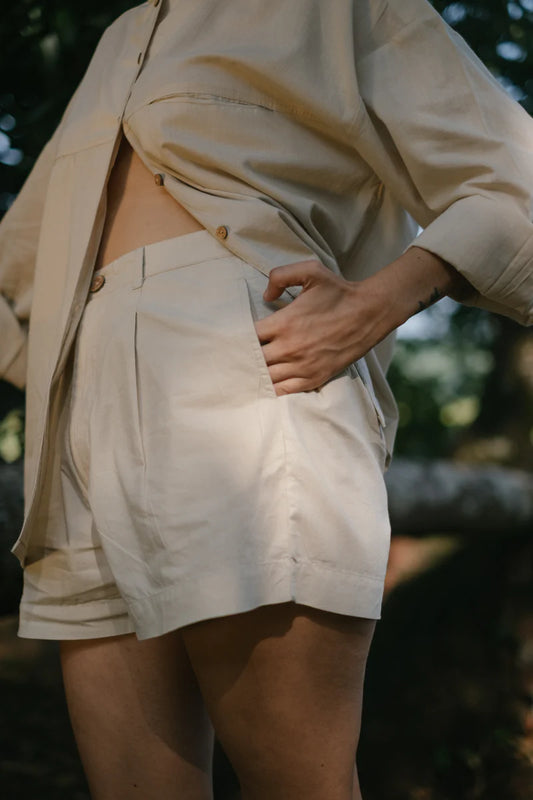 Sepia| Handpainted Shorts