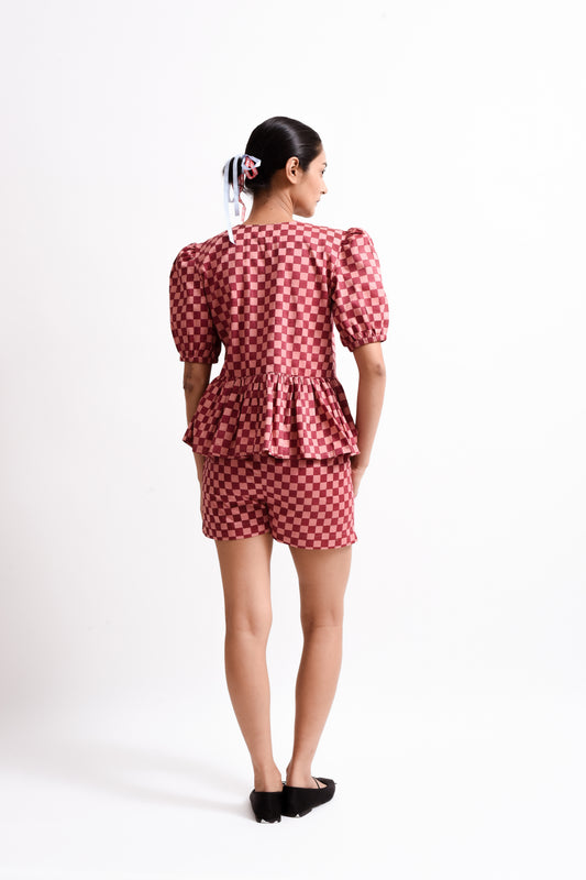 Amber | Checkered Shorts