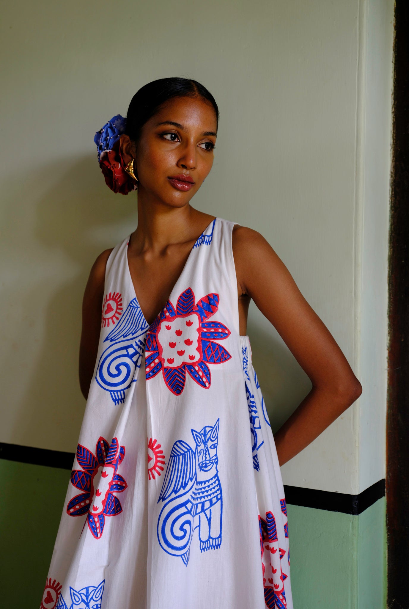 Kokomo | White Block Print Dress