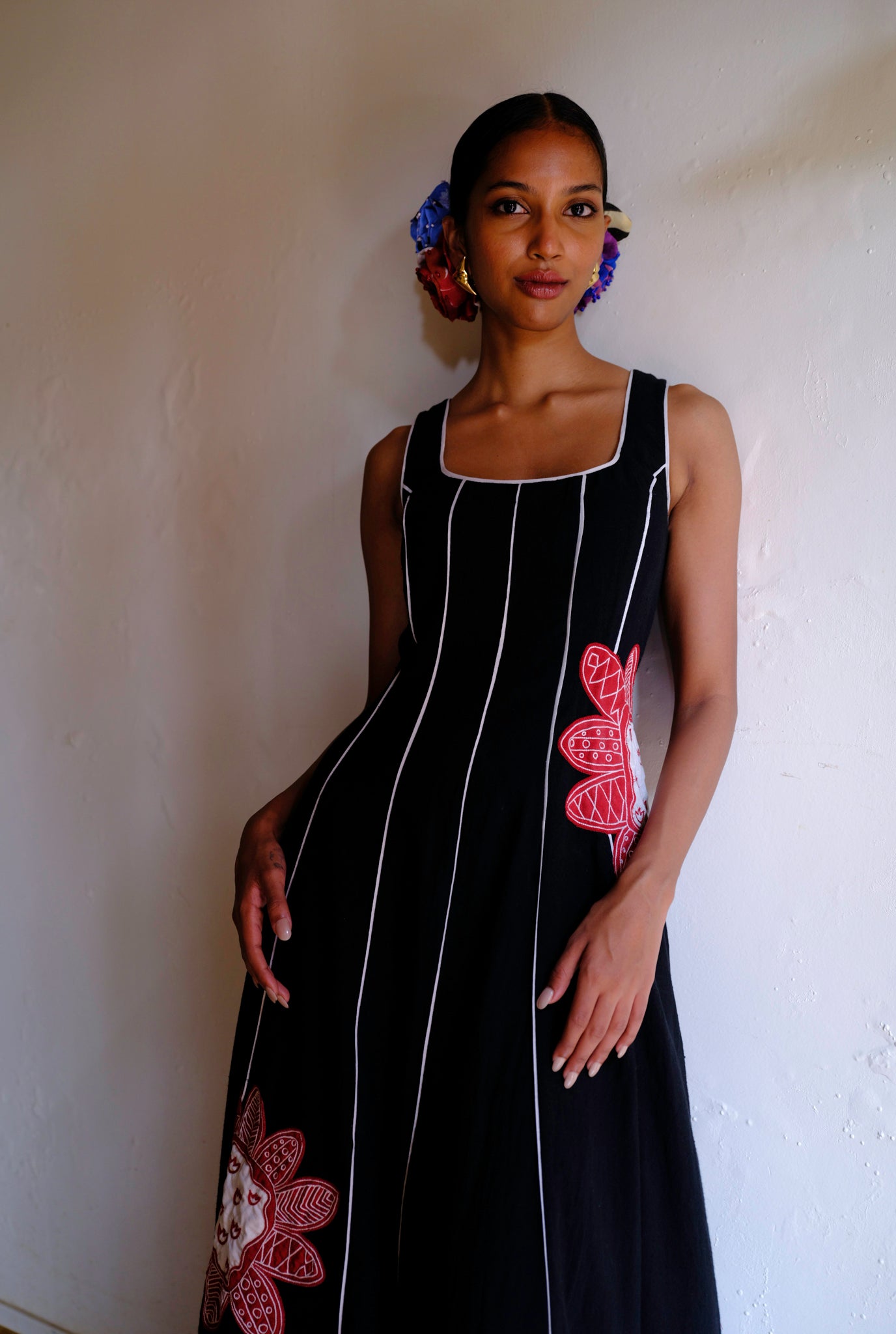 Kokum | Black Handloom Dress