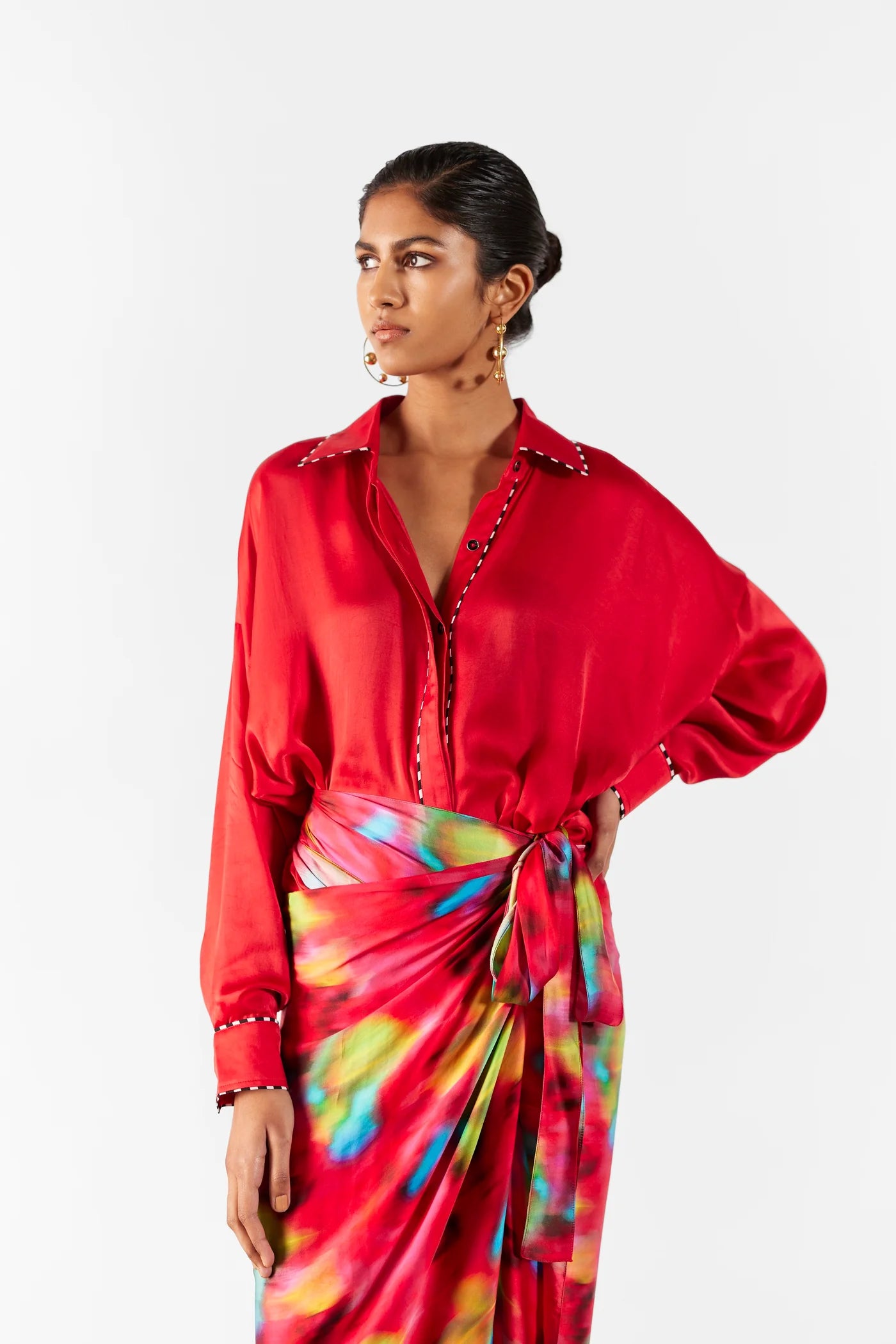 Poppy | Shirt Draped Dress