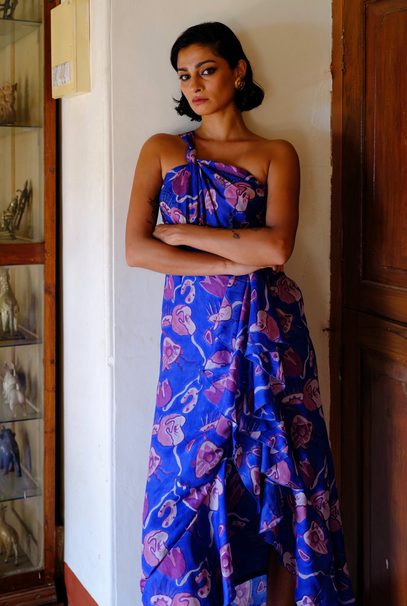 Meera | Knotted One Shoulder Dress